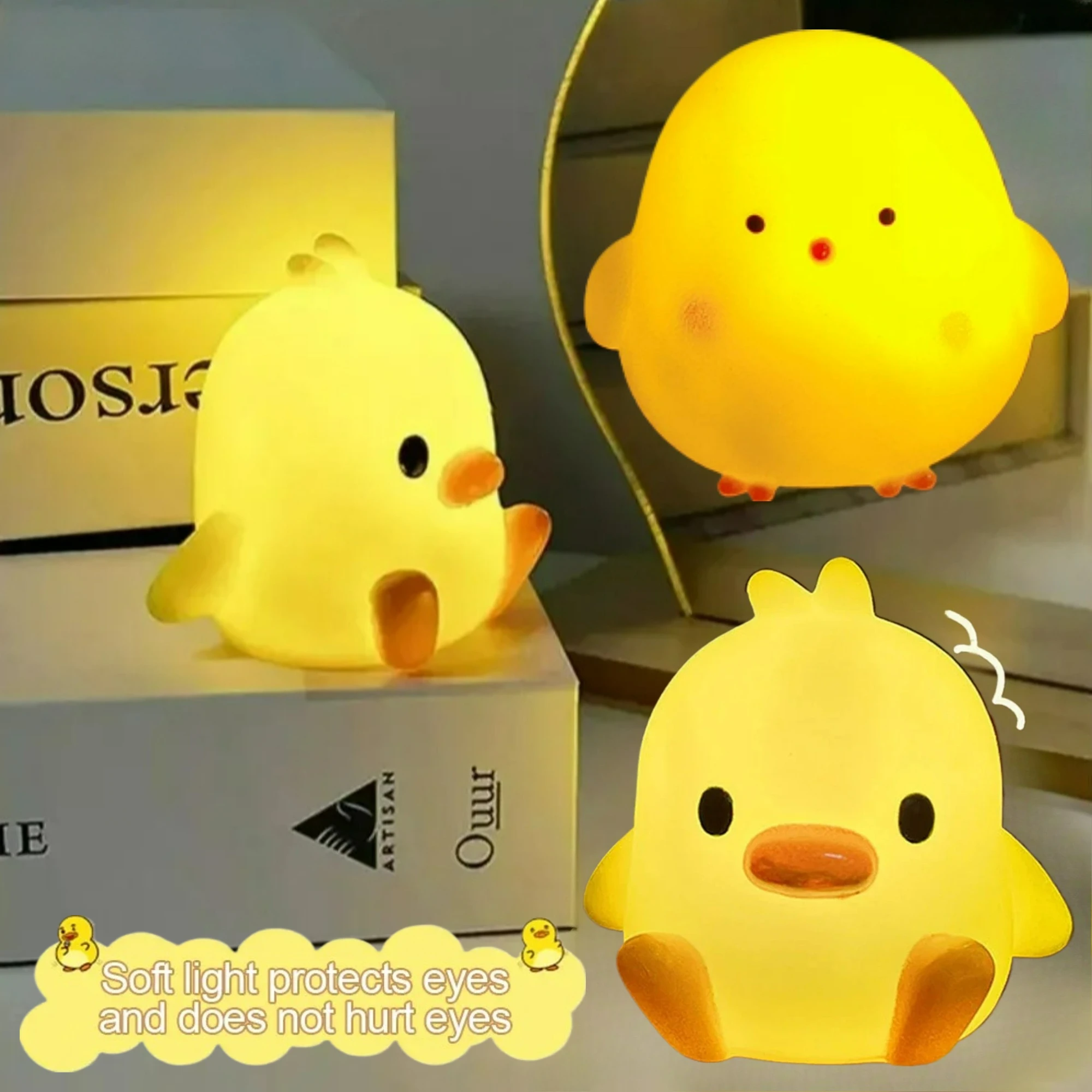 

Светодиодные ночные лампы с милой уткой, ночники с животными, настольный орнамент, декоративные настольные светильники для спальни, прикроватная лампа для сна