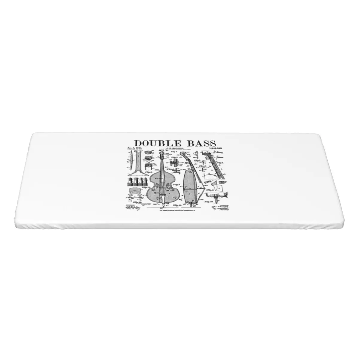 Double Bass Player Bassist Musical Instrument Custom Rectangular Tablecloth Waterproof Table Cover for Festival Table Cloth