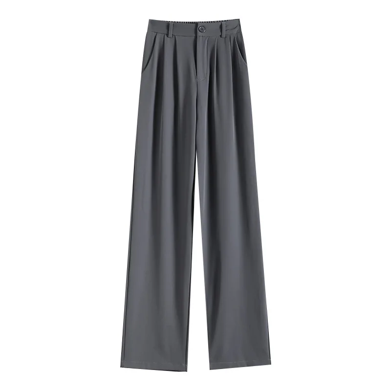 

Narrow Cut Suit Pants for Women with A Drape Feel New Casual Small Stature and Slimming Wide Leg Pants for Spring summer 2024