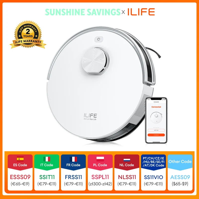 Aspiradora Robot ILIFE V30 con Navegación Láser y 10000 Pa 🤖