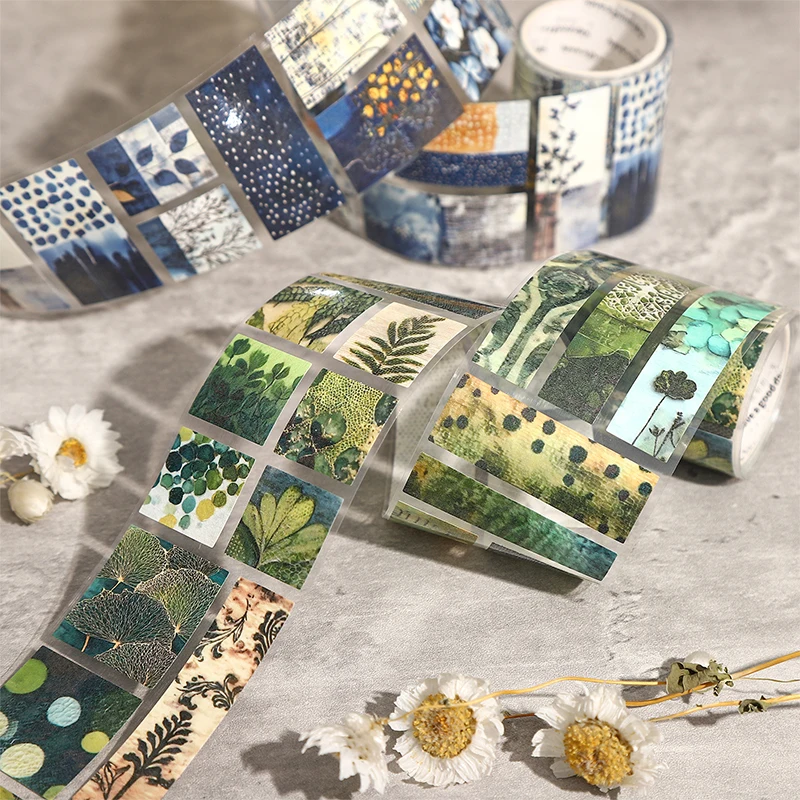 Mr.Paper 200cm/Rolle Vintage-Materialband mit Blumenmuster für Kreative Tagebuchgestaltung, DIY-Scrapbooking und Dekoration