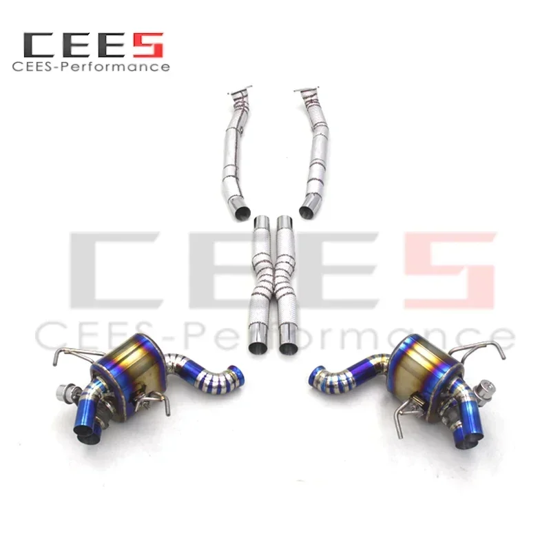 CEES Engine X Pipe Downpipe Catback Muffler for Ferrari California 4.3L 2009-2014 Racing Pipes Valve Exhaust System view 2
