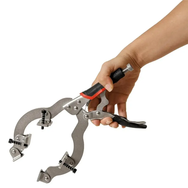 DT17 13 Inch Tube Clamp for Butt Welding, Heavy Duty Pipe Fixing Tool for Woodworking Workshop Operations