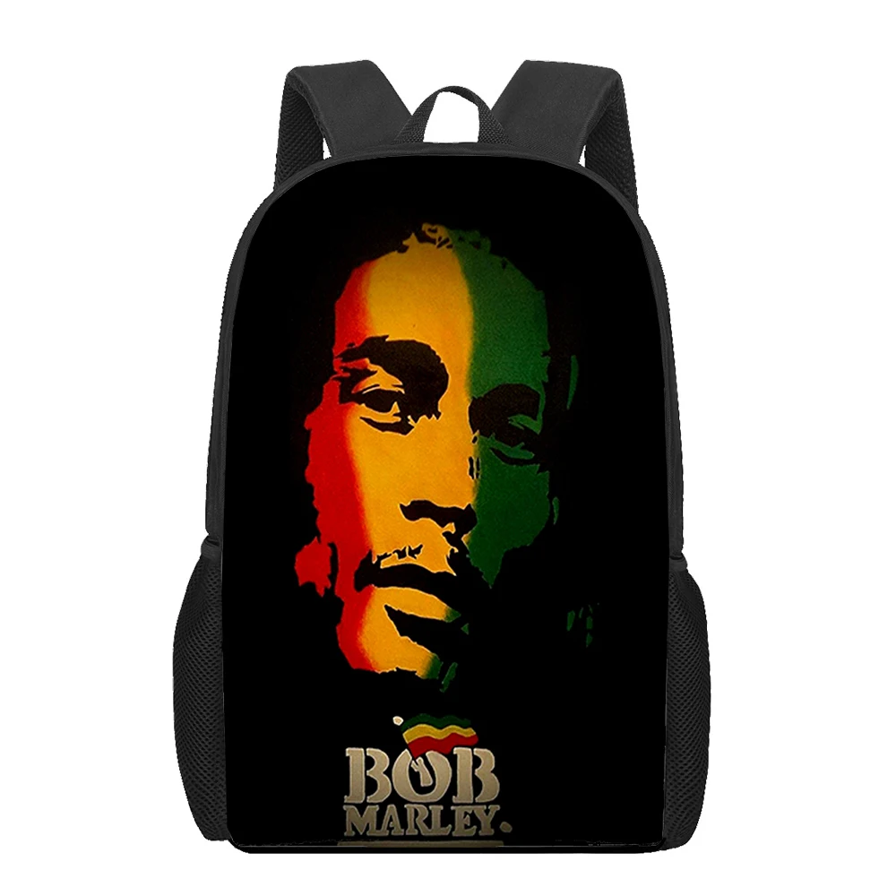 

Bob Marley Men Backpack Kids Boys Backpacks School Bags for Teenage Daily Bagpack Book Bag Packs Bookbag Large Capacity Backpack