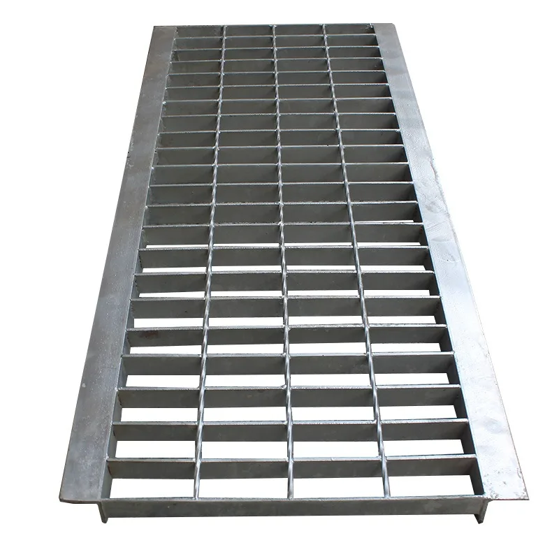 Hot-dip galvanized angle steel hemming steel grating gutter cover staircase stepping heavy-duty load-bearing steel grating