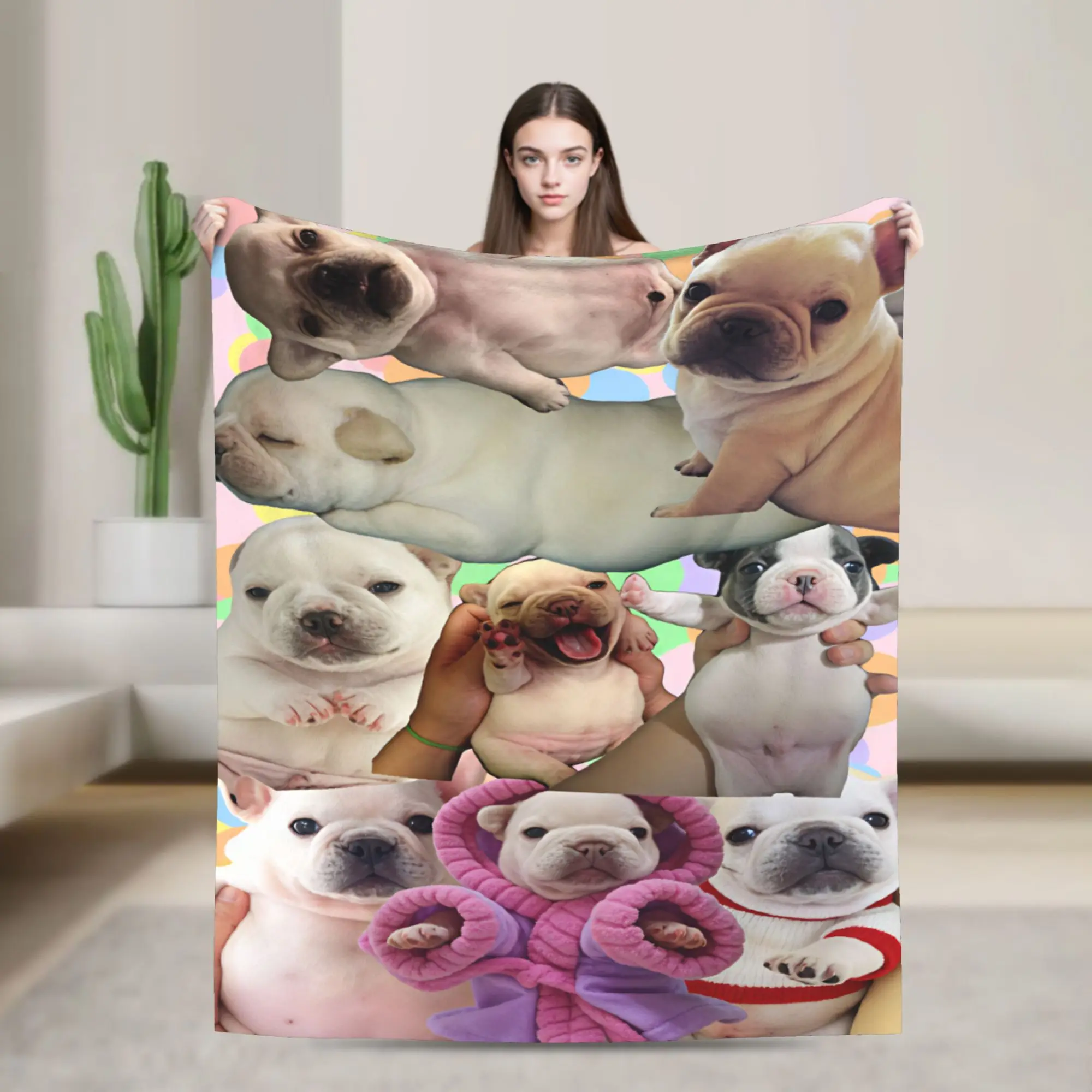 Pibble Meme Wash My Belly Flannel Blanket  Soft Bedding Throws for Couch Bed Decorative Street Trend Bedspread Sofa Bed Cover