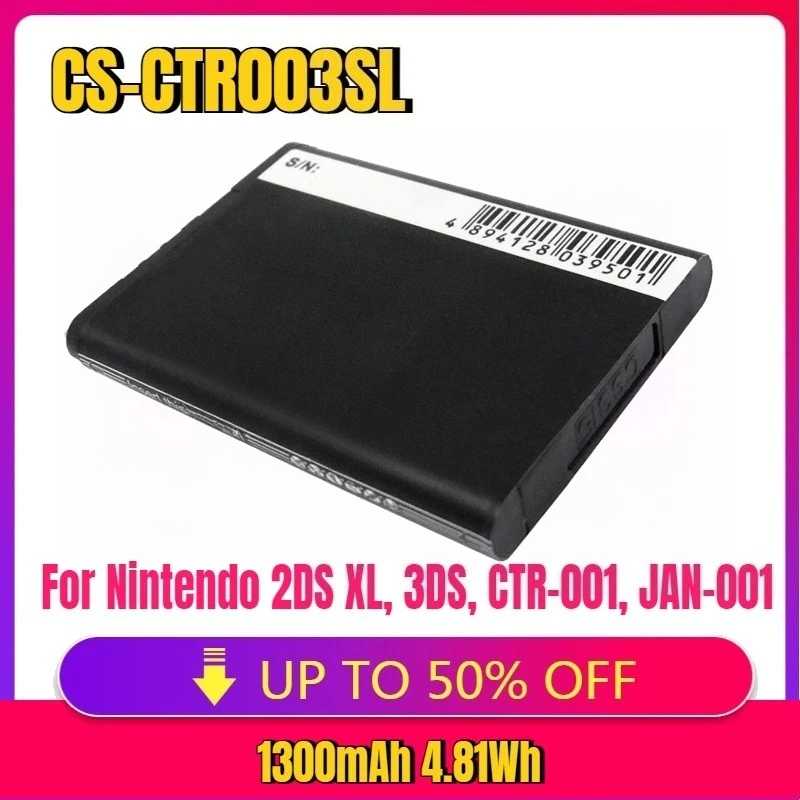

New 1300mAh Battery CTR-003 C/CTR-A-AB for Nintendo 2DS XL, 3DS, CTR-001, JAN-001, MIN-CTR-001,CTR-003, witch Pro Controller
