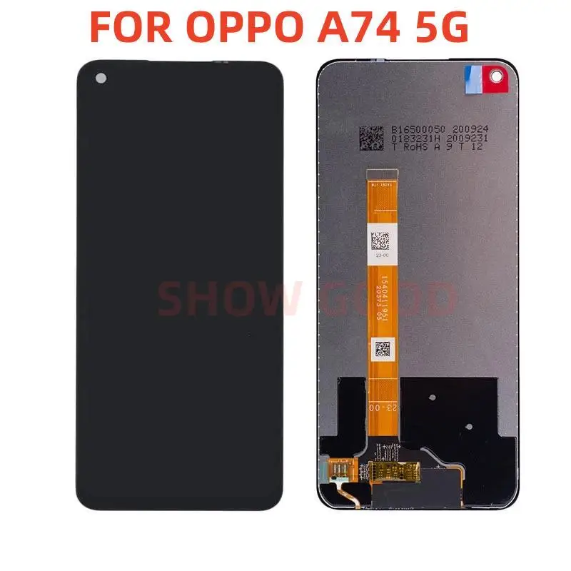 

6.5" Original For Oppo A74 5G LCD Display Replacement+Touch Screen Digitizer For OppoA74 5G CPH2197 CPH2263 Display, with Frame