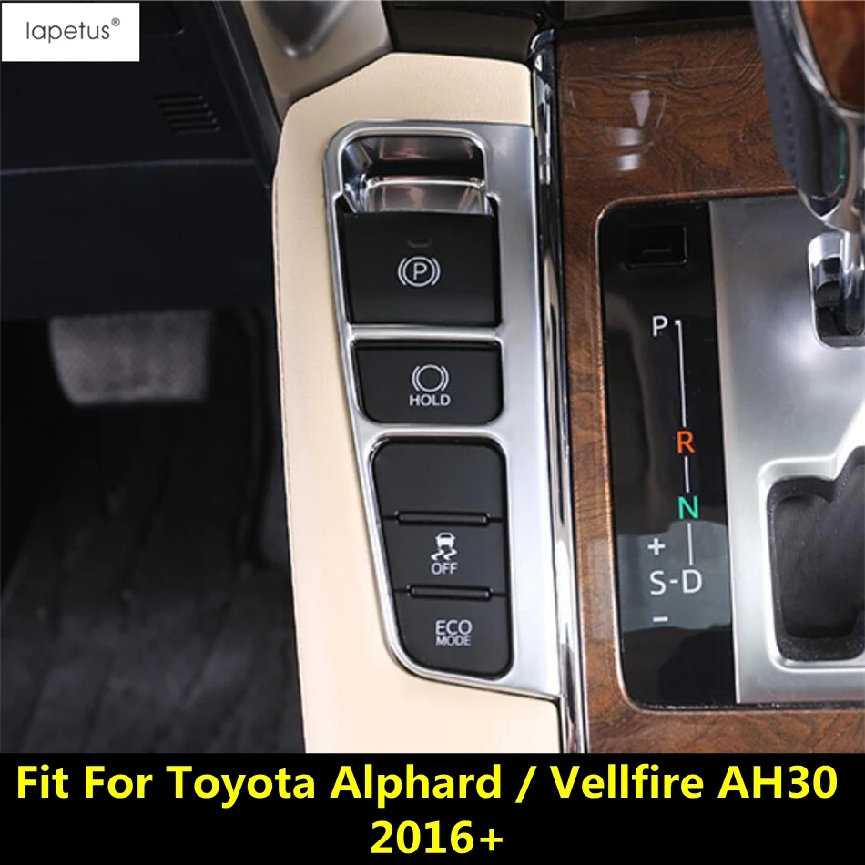 

Hand Brake Park Button / Steering Wheel Frame Decoration Cover Trim For Toyota Alphard / Vellfire AH30 2016-2021 ABS Accessories