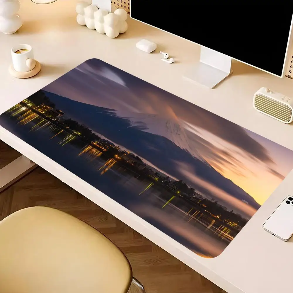 Mount Fuji Japanese Art Landscape   Mouse Pad Large Pad Extra Big  Table Protector Game Mouse Mat for Game Office Work