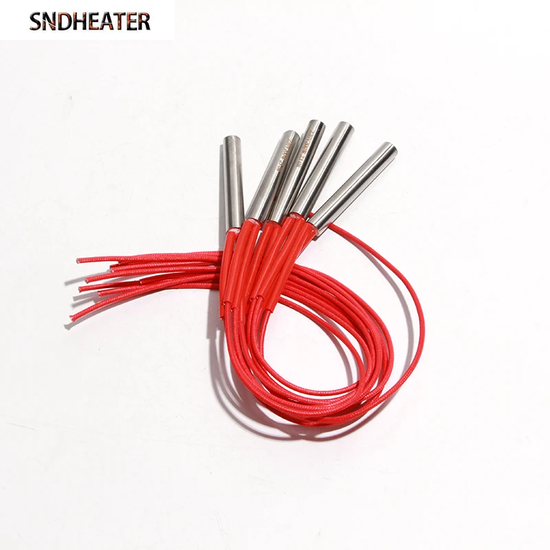 SNDHEATER 5pcs Industrial Mold Heating Tube 6mm*20-60mm 201SS Cartridge Heater Element 30-90W 110V/220V/380V for 3D Printer