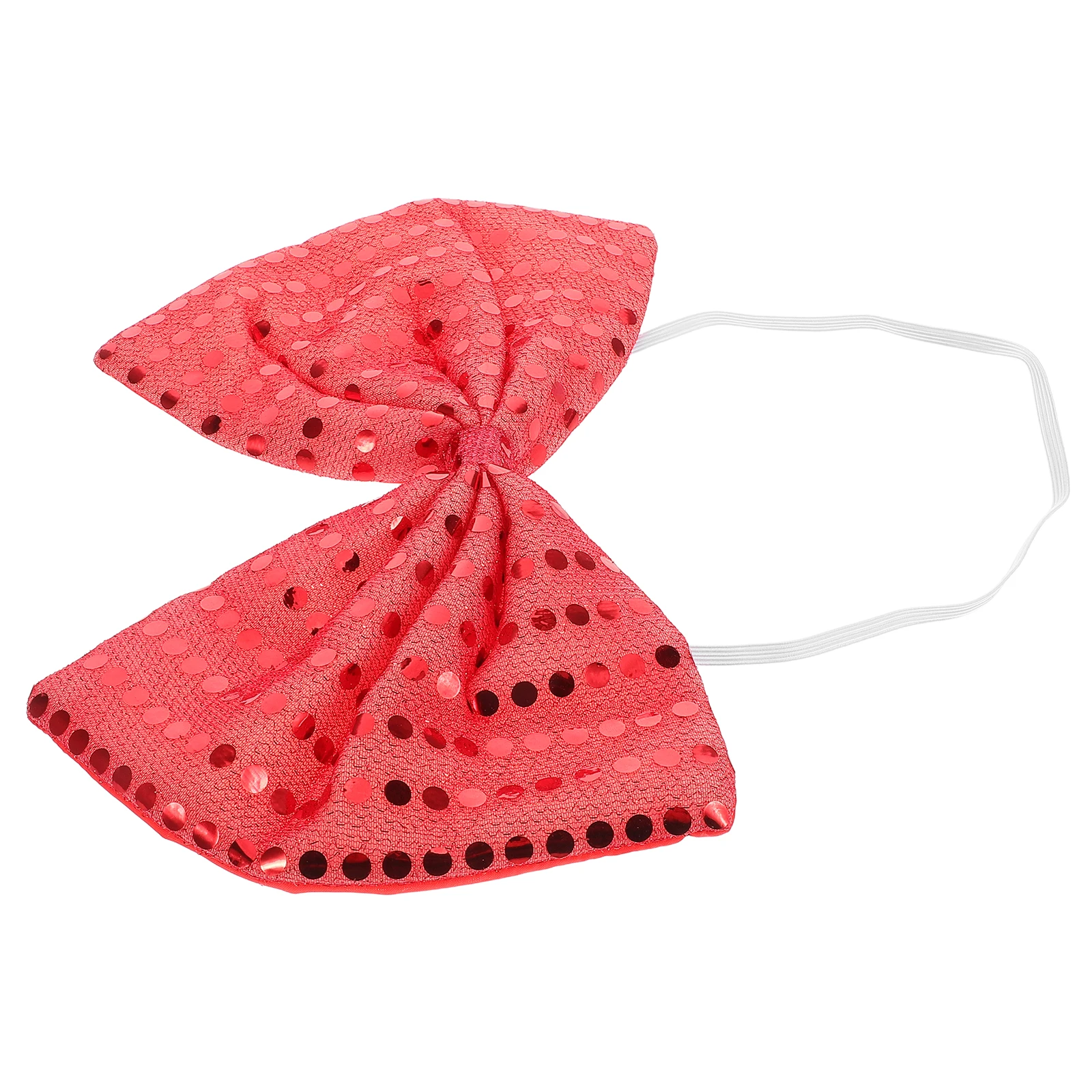 

Large Red Sequin Bow Tie Oversized Sparkly Holiday Bow Tie Masquerade Carnival Costume Accessory for Stage Performances