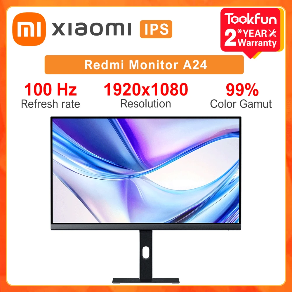 NEW Xiaomi Redmi Monitor A24 IPS Screen 100Hz Refresh Rate 1920×1080 Resolution DP1.4 Three Micro-Edge Design Adjustable Stand