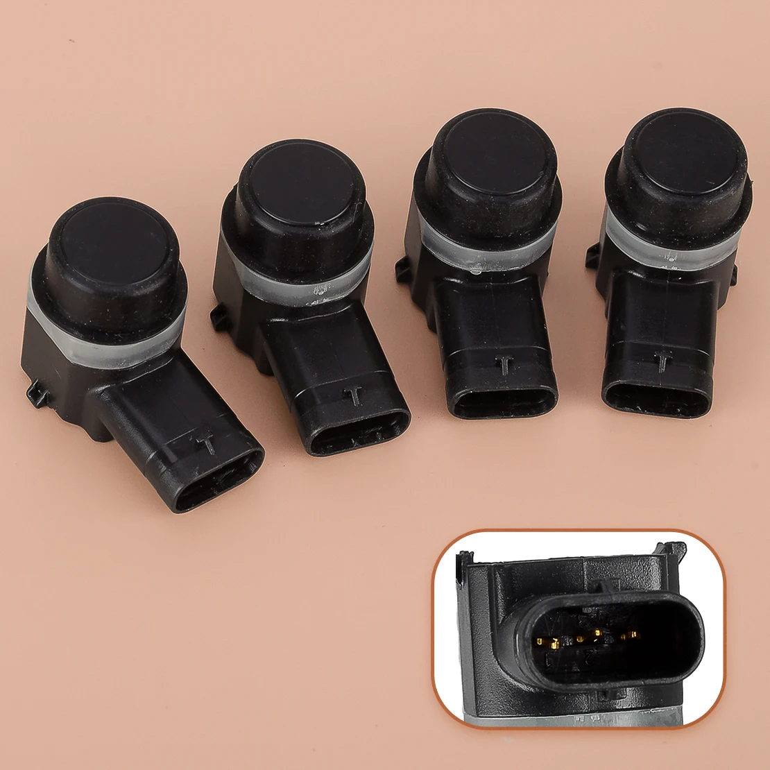 BJ32-15K859-AA LR024299 4 шт., датчики заднего хода для помощи при парковке бампера, черные, подходят для Land Rover Range Rover Evoque Sport 2014