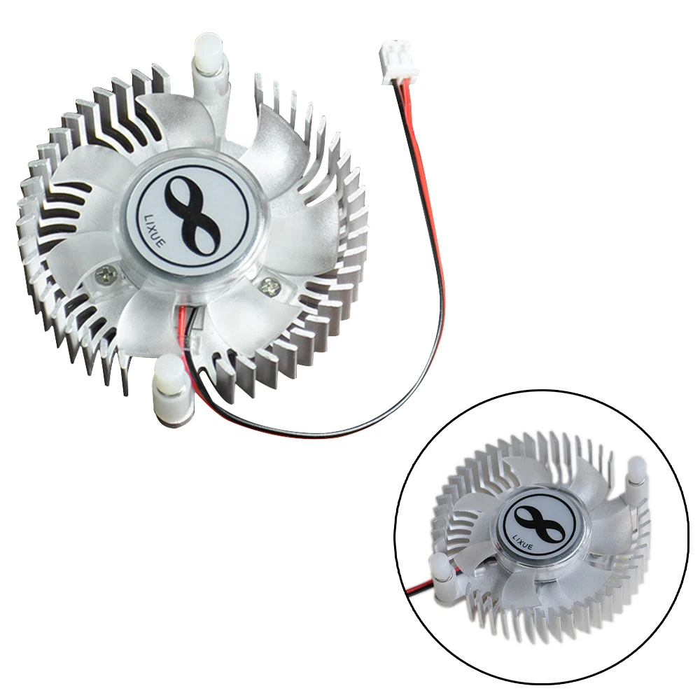 DC5V DC12V 55mm Aluminum Heatsink Fan Combination Radiator Round Cooler Silent Fan Cooling Radiator 2.0 Plug Interface