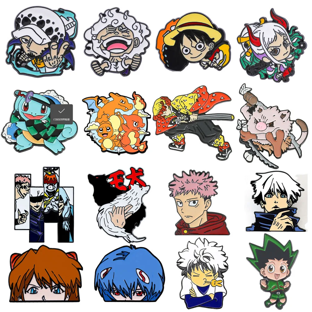 PCS Cute Brooches for Women Lapel Pins for Backpacks Pines Brooch Enamel Pin Badges Backpack Anime Metal Fashion Jewelry