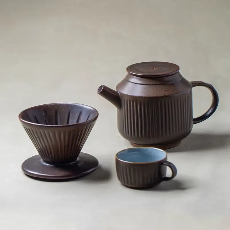 Portable Manual Ceramic Coffee Maker Set with Drip Filter and Cup for Home Travel Latest Design Custom Portable Brewing Kit