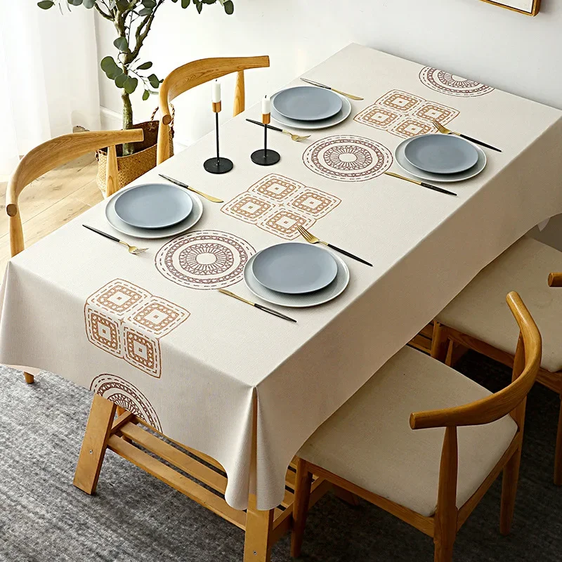 New Nordic Simple Linen Tablecloth Home Party Wedding Antifouling Table Mat Rectangular Dining Table Decoration Tablecloth