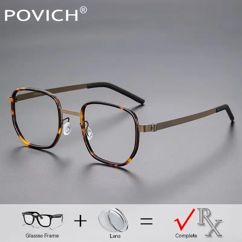 

Polygon Titanium Bifocal Photochromic Glasses Men Doctor With Prescription Eyeglasses Optical Multifocal Progressive Eyewear