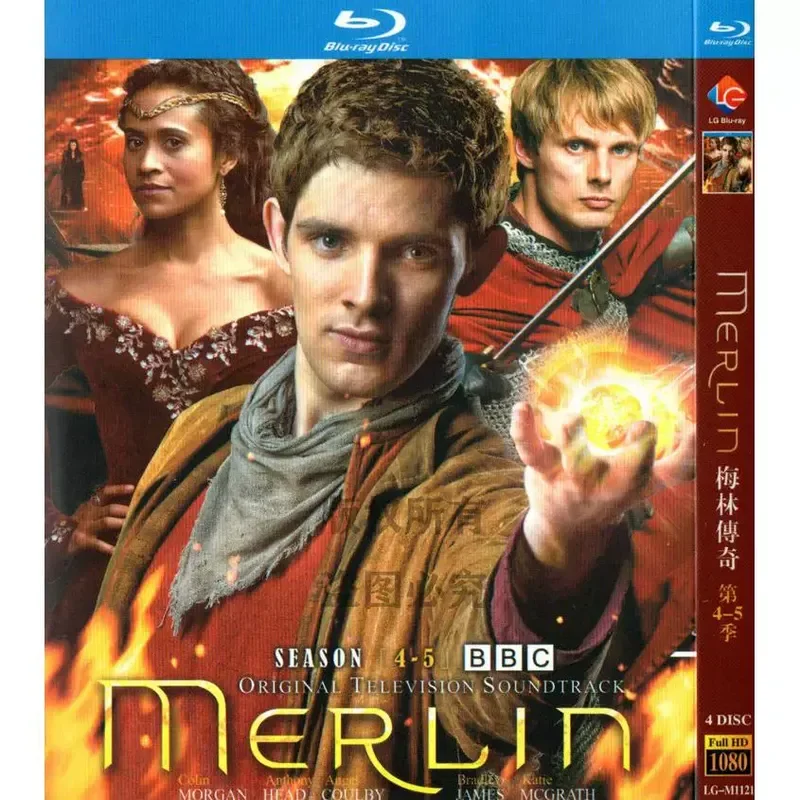 British Fantasy Adventure TV Series The Legend of Merlin Season 1 to 5 Blu-ray BD High Definition 8 Disc Set