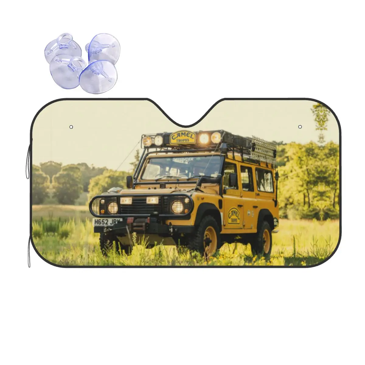 Custom Camel Trophy Windshield Sunshade Foldable Reflective Sun Blocker Front Window Shade Visor