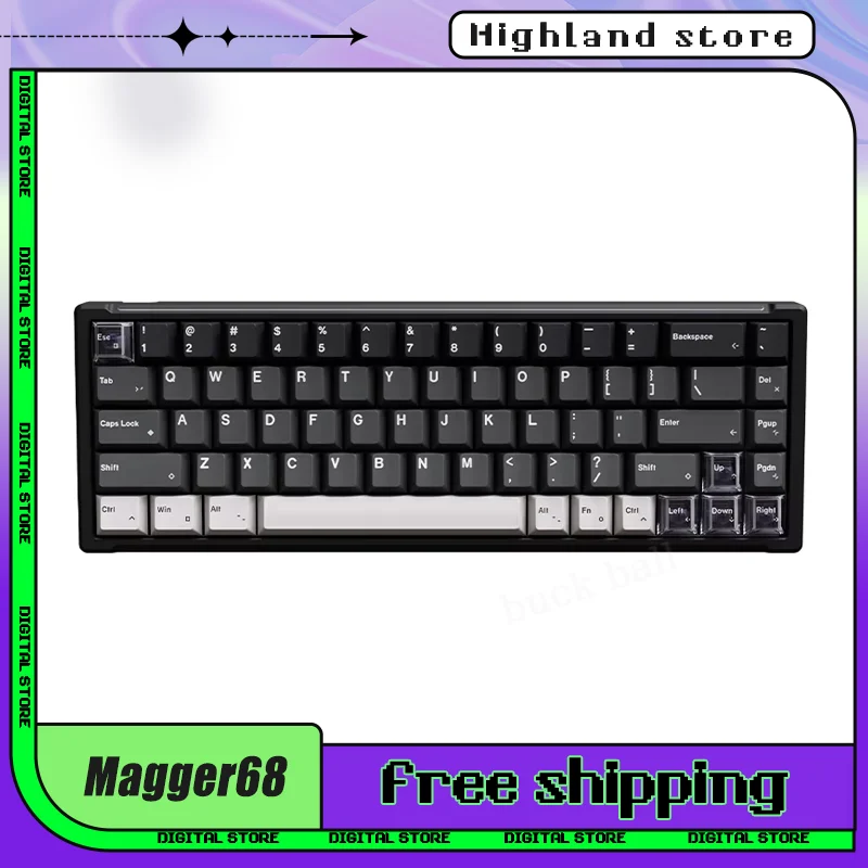 Luminkey Magger68 Wired Keyboard Gamer Mechanical Keyboard 68Keys RGB ANSI Layout Magger 68 Gasket Gamer Keyboard Customize Gift