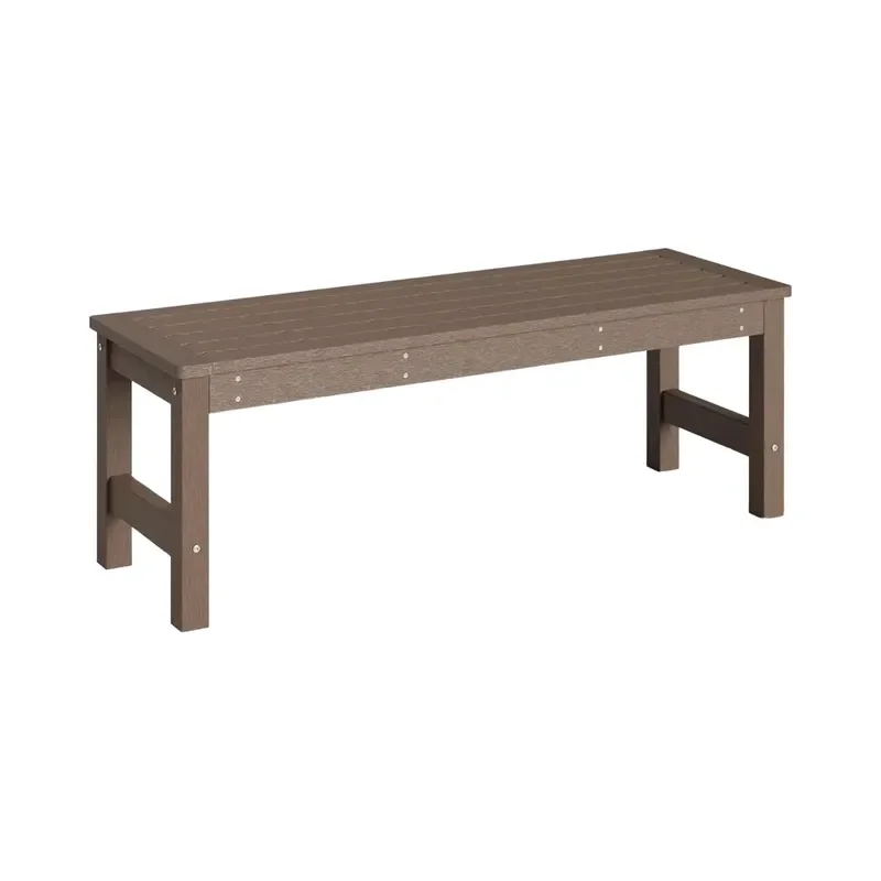 HDPE Outdoor All-Weather Fade-Resistant 2-Person Garden Bench for Courtyard