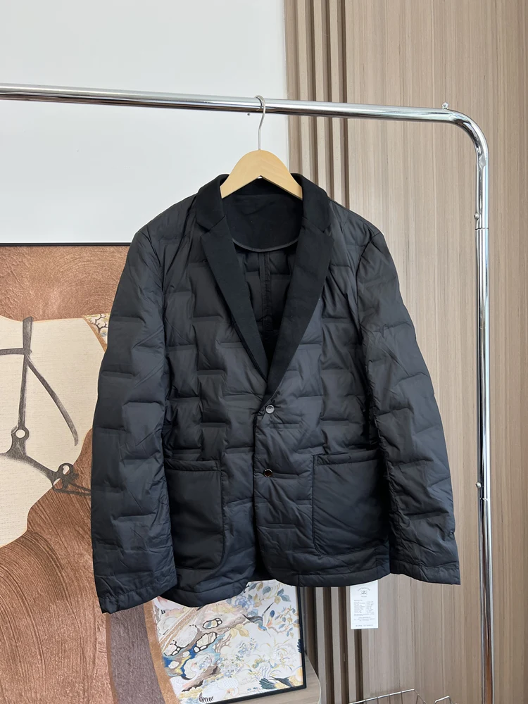 Lightweight Comfortable Men's Autumn Winter Casual Versatile Suit Style down Jacket Windproof Warm Business Gentleman Fashion