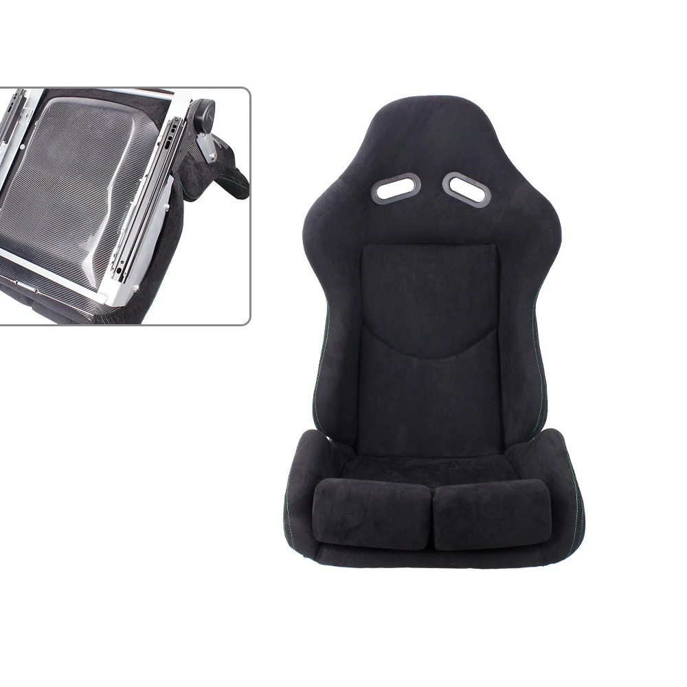 1 Pair Universal Real Carbon Fiber Racing Seat Bracket Adjustable Slider Race Car Seats With Logo
