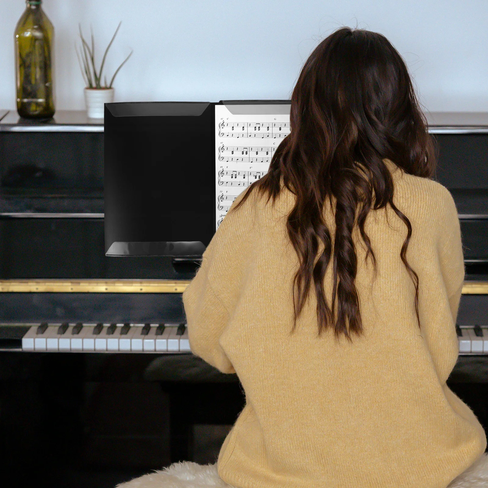 

Steel Music Score Folder Durable Plastic A4 File Organizer Multifunction Office Document Protector Sheet Music Choir Folder