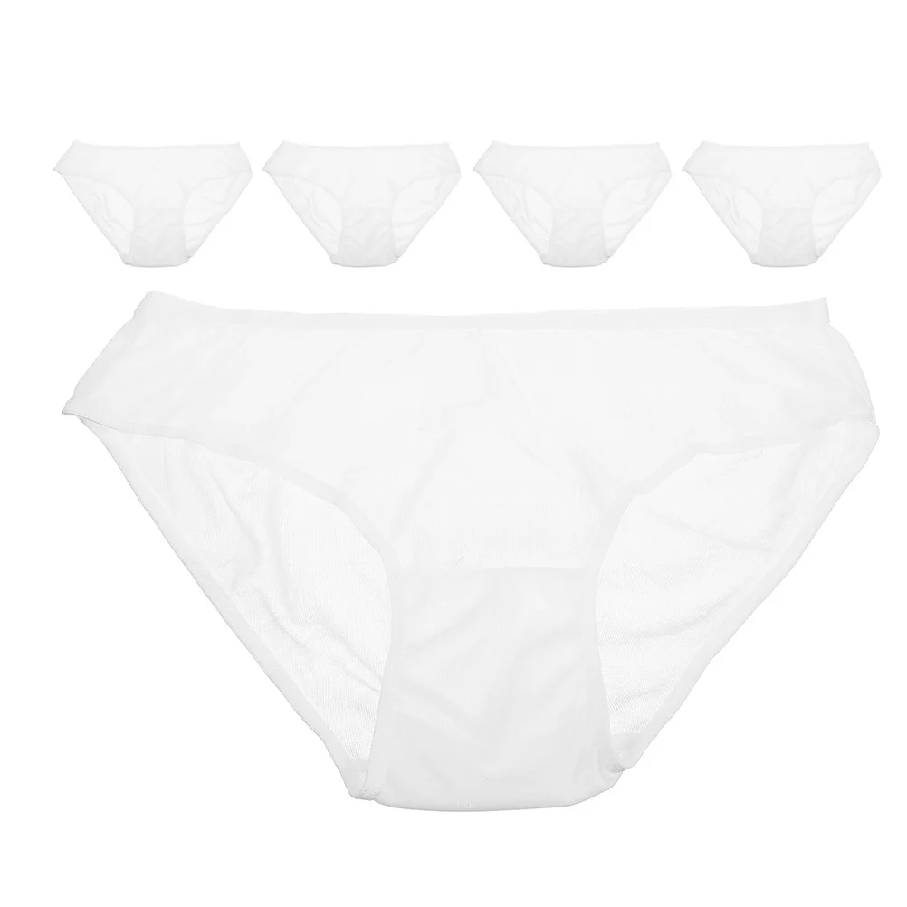 5 قطعة ملابس داخلية للرجال للاستعمال مرة واحدة قماش محبوك قابل للتنفس ملابس داخلية مريحة للياقة البدنية ملابس داخلية للاستعمال مرة واحدة للرجال