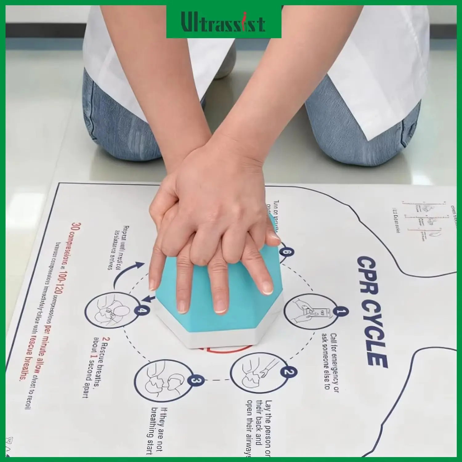 Ultrassist Hands-Only CPR Training Model with Click Feedback Target Compression Depth for Classroom First-aid Education