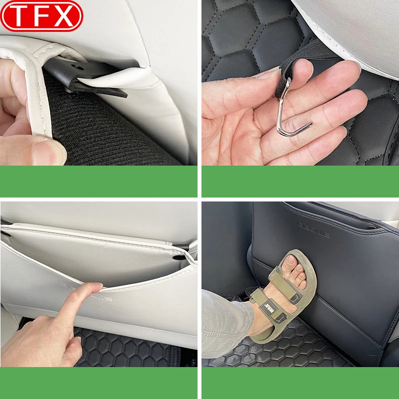 For Geely EX2 Geome XingYuan 2025 2026 Car Styling Rear Seat Anti Kick Pad Backrest Armrest Cushion Modification Accessories Kit
