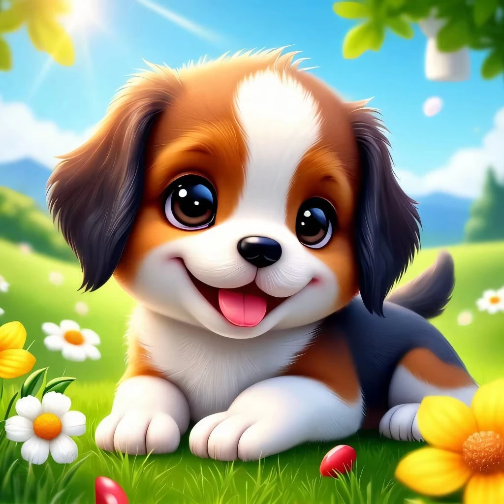 DIY Dog Painting By Number Animal No Frame Drawing on Canvas Picture By Numbers Cartoon Handpainted Gift
