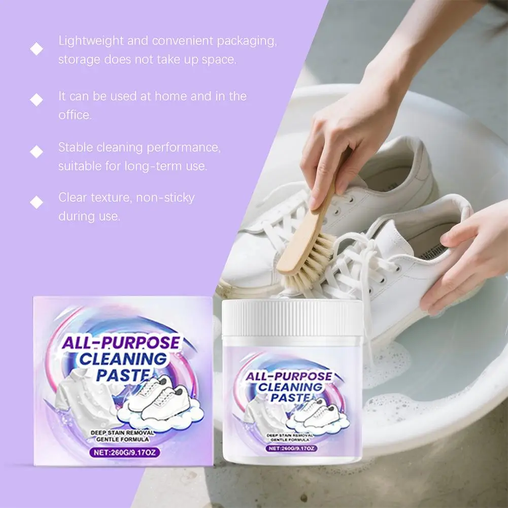 متعددة الأغراض معجون التنظيف المنزلي الملابس الأحذية إزالة الشحوم إزالة التلوث عامل التنظيف اللطيف المنظفات