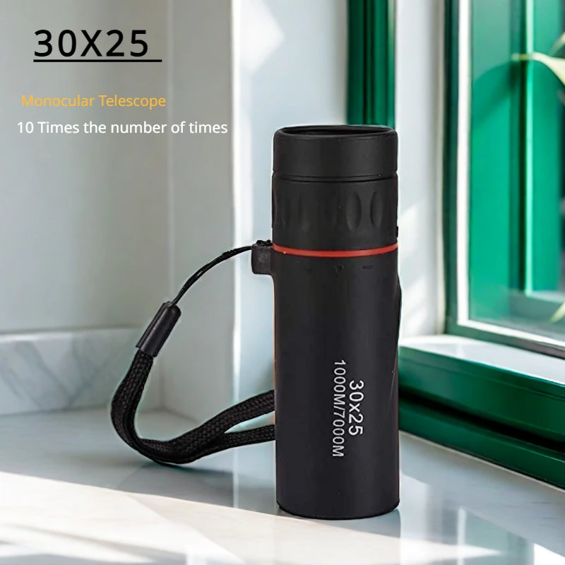 Mini Single Barrel Monocular Telescope, Handheld Optics Telescope for Travelling, 30x25, 1000m, 7000m