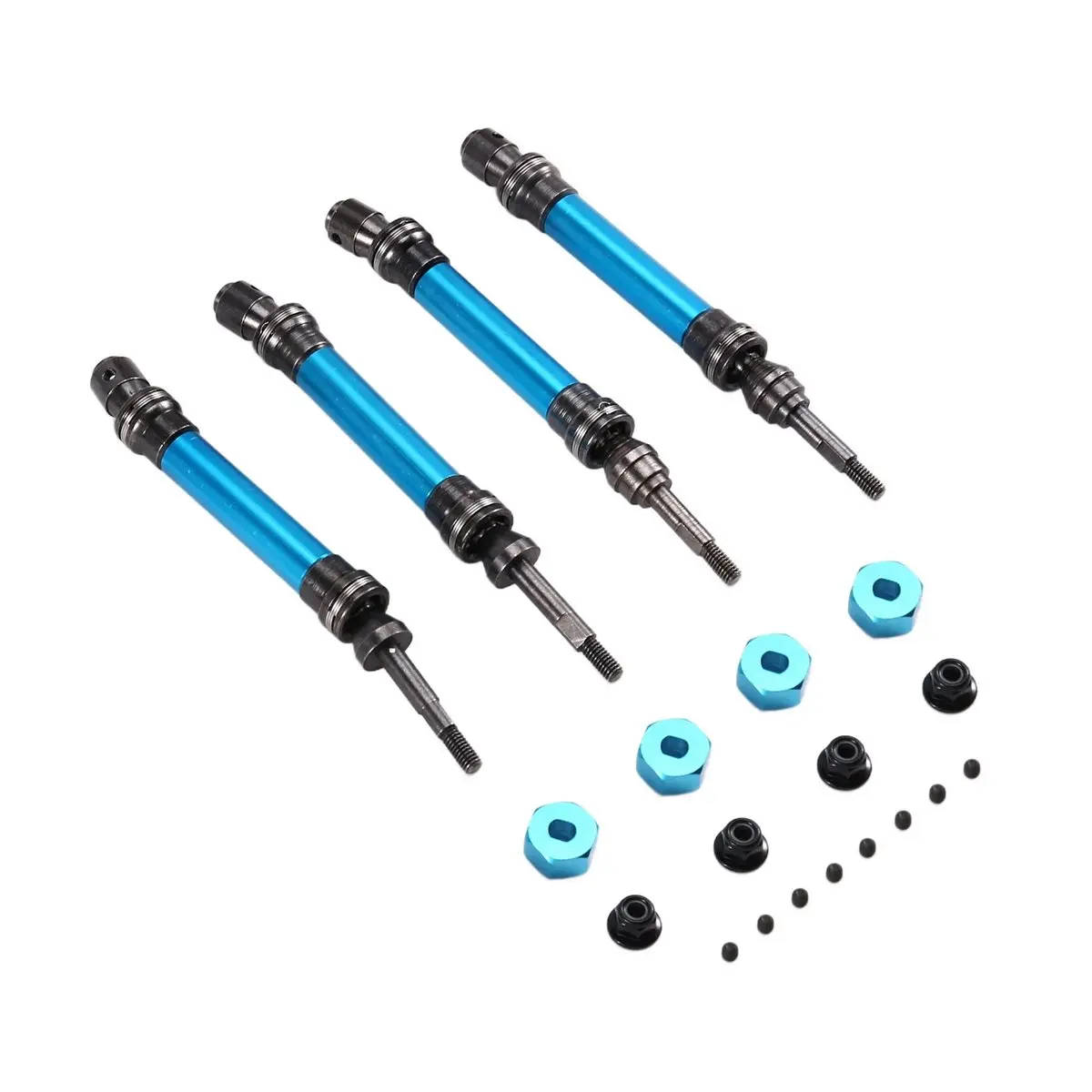 (A30I] 4 Pcs CVD Front Rear Drive Shaft Metal Transmission Axle for 1/10 RC Car