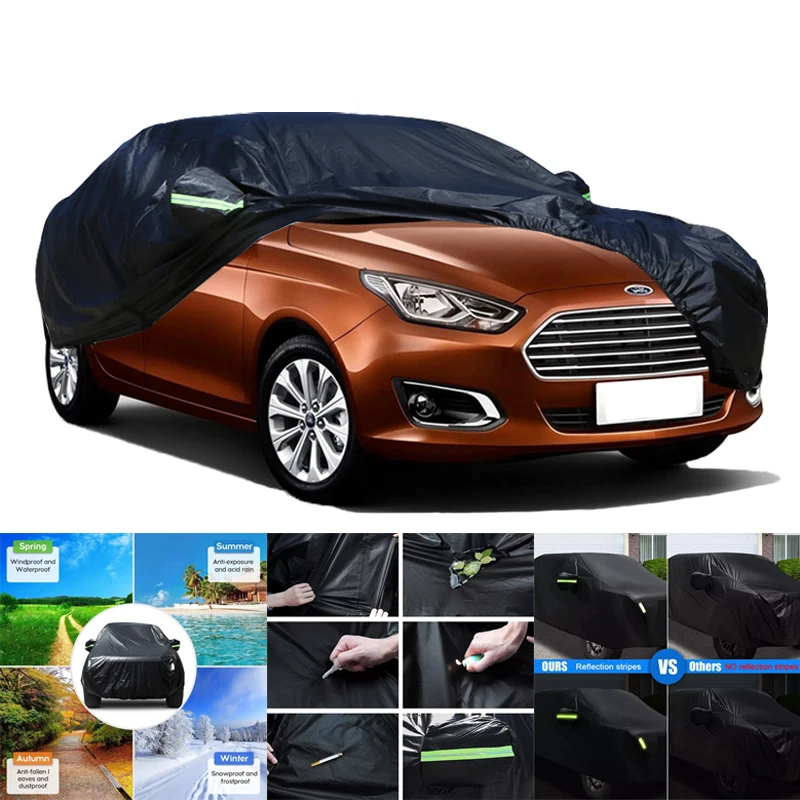 

For Ford Escort All-Weather Car Covers 6-in-1 Waterproof Dustproof UV Proof Snowproof Scratch Resistant Protection