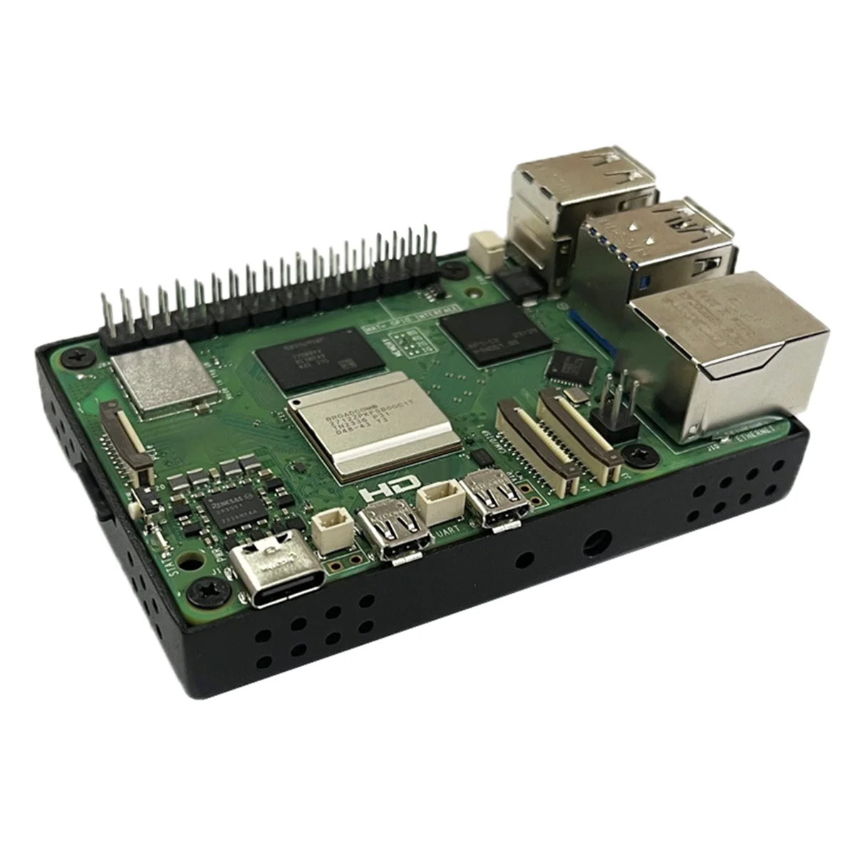 Módulo de tarjeta de sonido de Audio USB A93P HAT para Raspberry Pi 5 con conector para auriculares altavoz zumbador para RPi 5