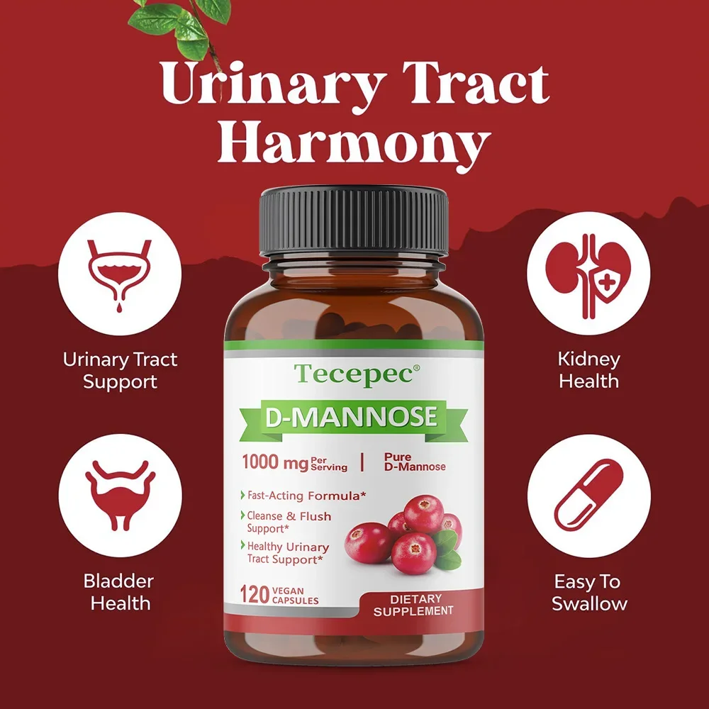 Capsule di supporto per la salute del tratto urinario e della vescica naturale da 1000 mg, supportano l'equilibrio dello zucchero nel sangue, favorisce la salute intestinale