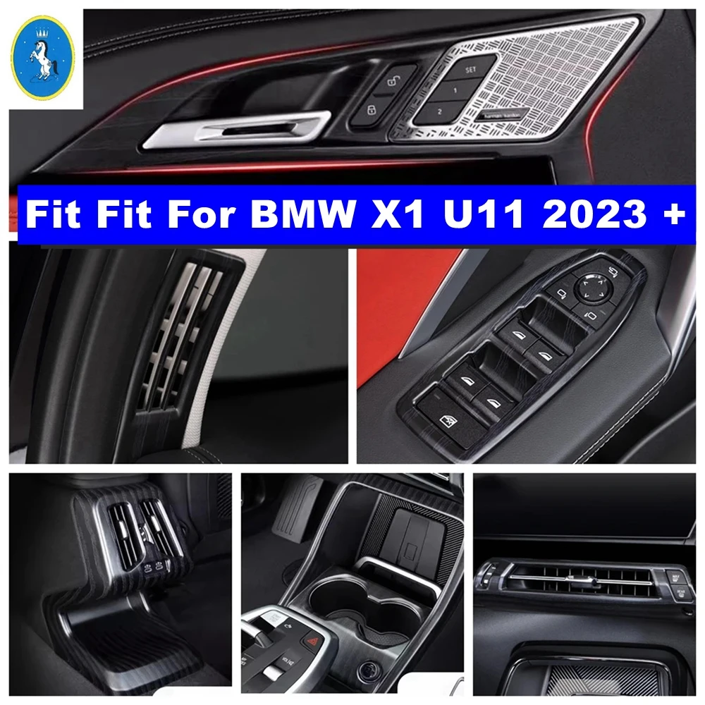 

Wood Grain Car Window A Pillar / Front Water Cup / Inner Handle Bowl Decor Frame Cover Trim For BMW X1 U11 2023 2024 Accessories