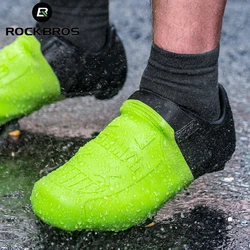 ROCKBROS Waterproof Shoe Cover Silicone Cycling Overshoes Bicycle Foot Toe Covers Wear-Resistant MTB Road Bike Lock Protector