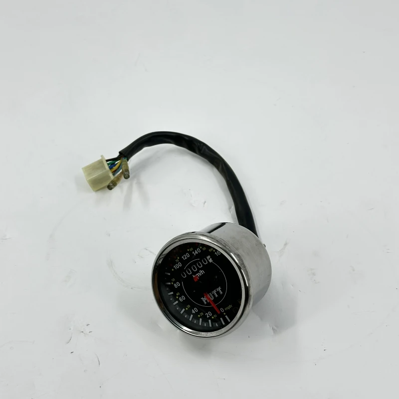 Motorcycle SPEEDOMETER - ABS - CHROME - KM/H For MUTT Motorcycle Original Parts MPT-0282