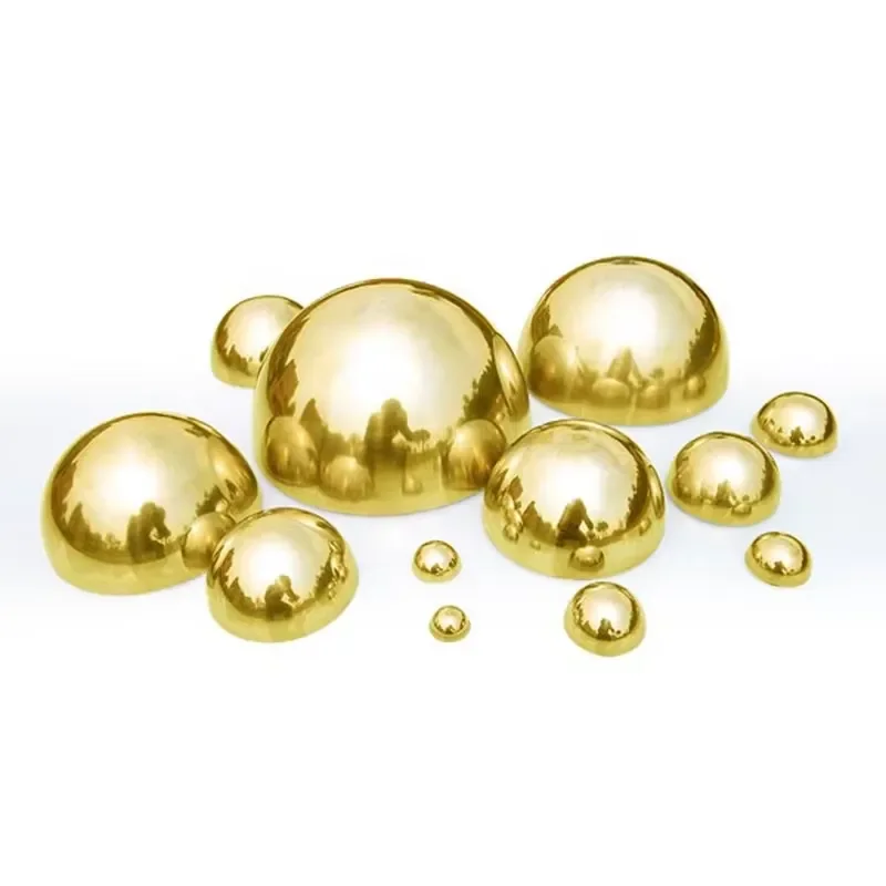High Quality Hardness Double Sided Fine Polished Modern Resistant Home Decor Art Brass Hemisphere Half Sphere