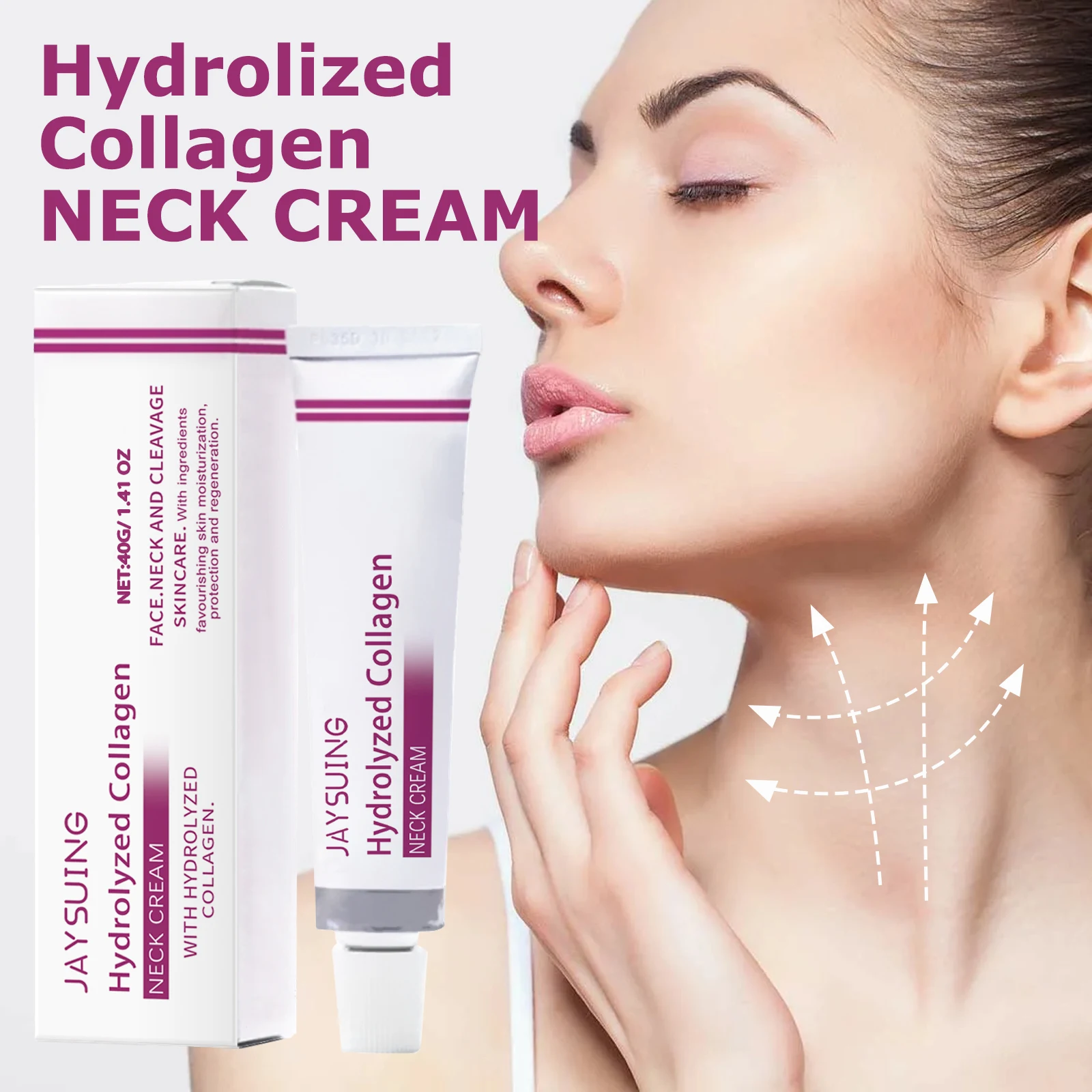 

Collagen Neck Cream Wrinkle Remover Fade Neckline Smoothing Tightening Skin Whit-ening Moisturizing Shape Neck Firming Cream 40g