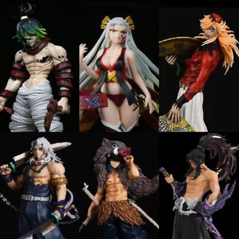 

Anime Demon Slayer Kimetsu No Yaiba Figure Giyuutarou Daki Kokushibo Tsugikuni Yoriichi Douma Inosuke Action Figures Model Toys