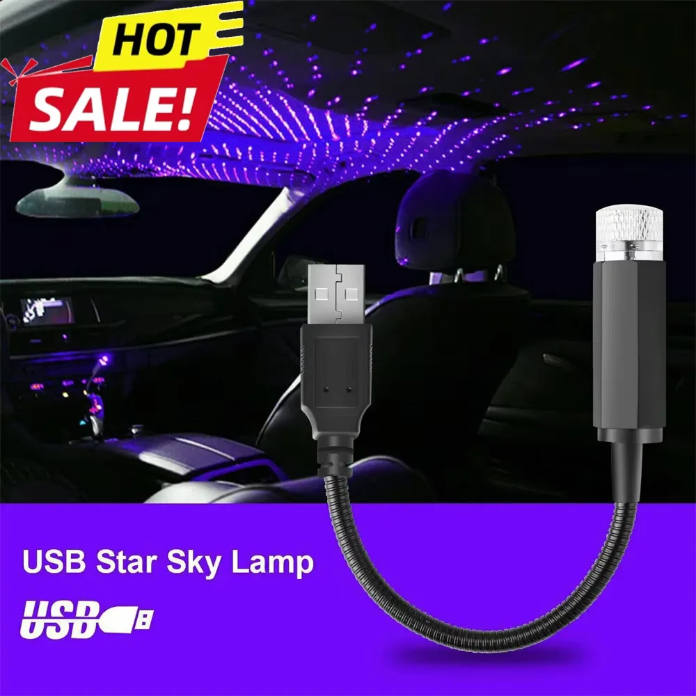 

Мини-проектор звездного неба для автомобиля, светодиодные декоративные USB-лампы для салона, подключение Plug and Play Быстрая доставка 4-6 дня Прибытие