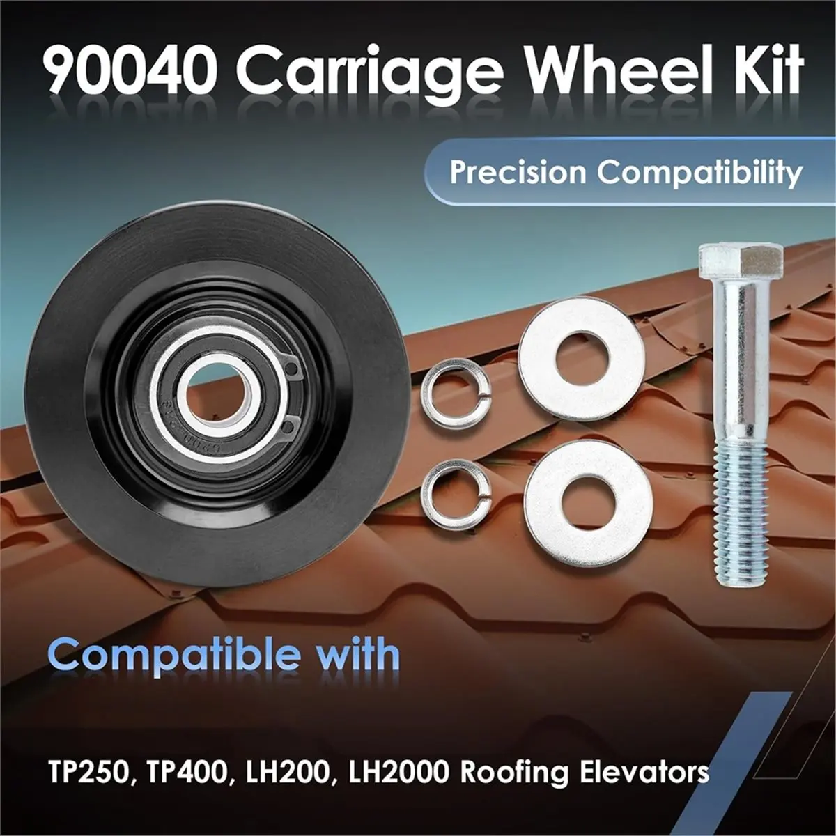 90040 Roofing Ladder Hoist Carriage Kit Fit for TP250 TP400 LH200 LH2000 with Bolts Lock Large Washers
