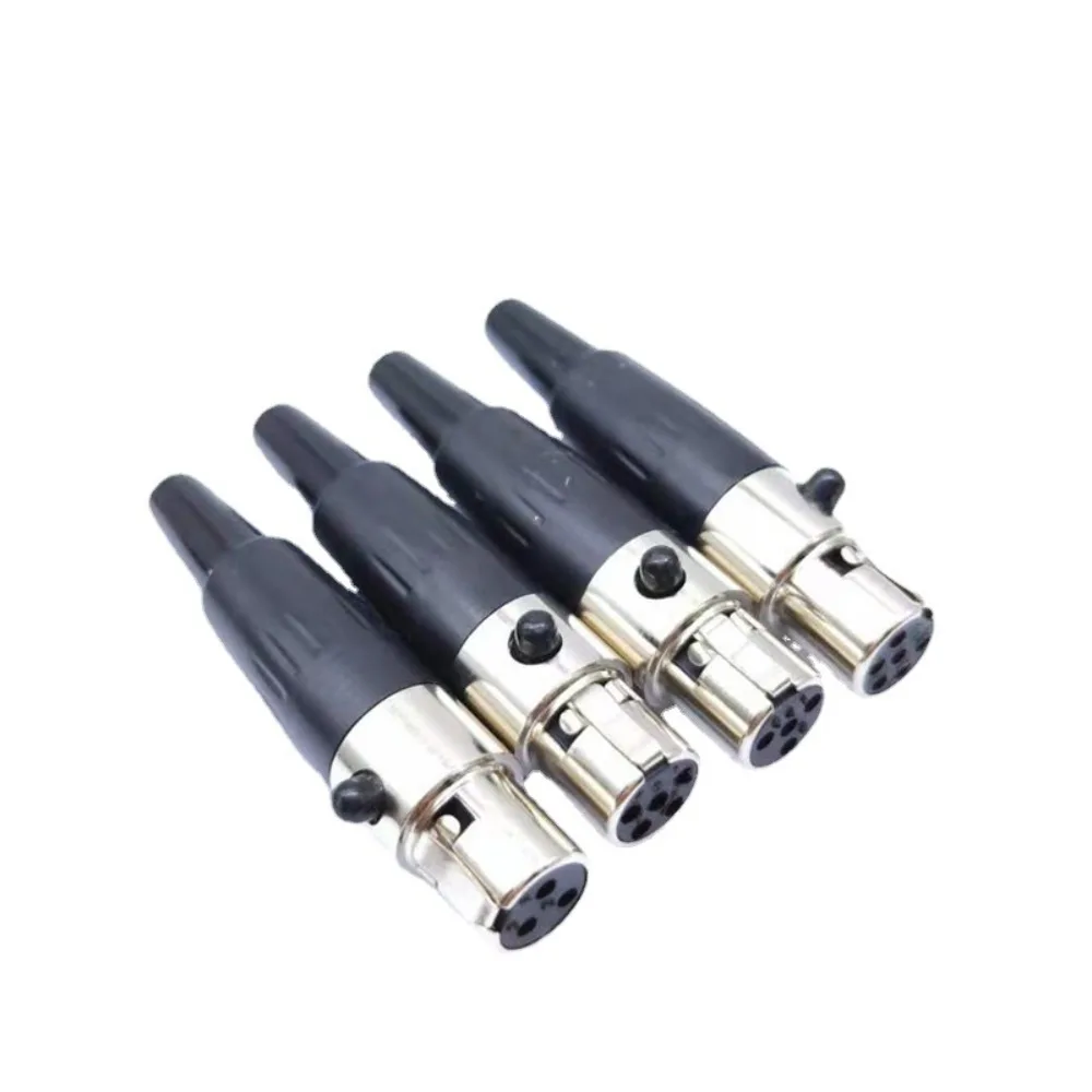 3/4/5/6Pin Mini XLR Female / Male Plug for Cable Soldering for MIC Soldering Straight Audio Microphone Connector