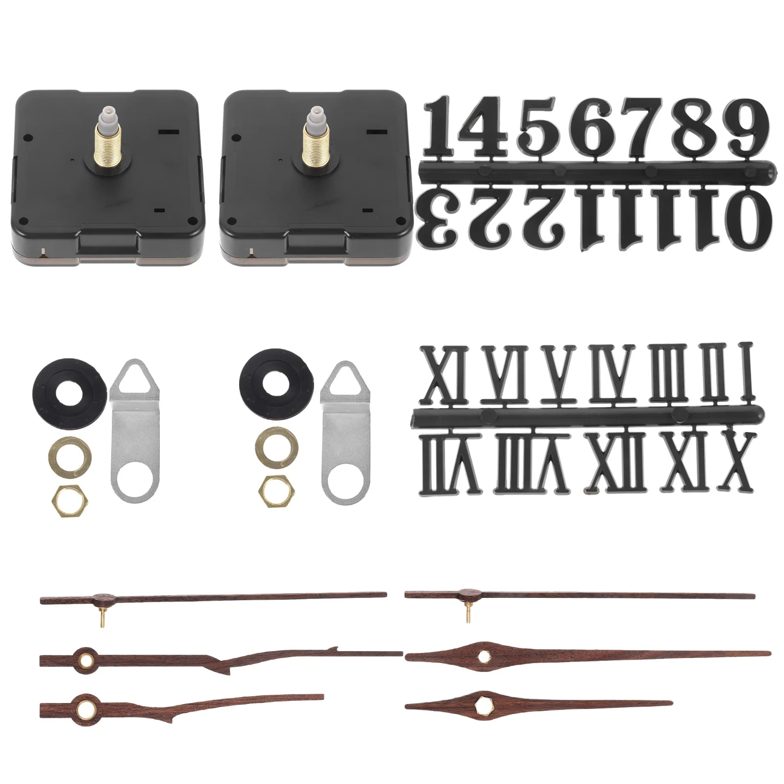 

1Set DIY Wall Clock Movement Operated Silent Mechanism Kit for 12 Inch Face Includes Wooden Hands Numbers Replacement